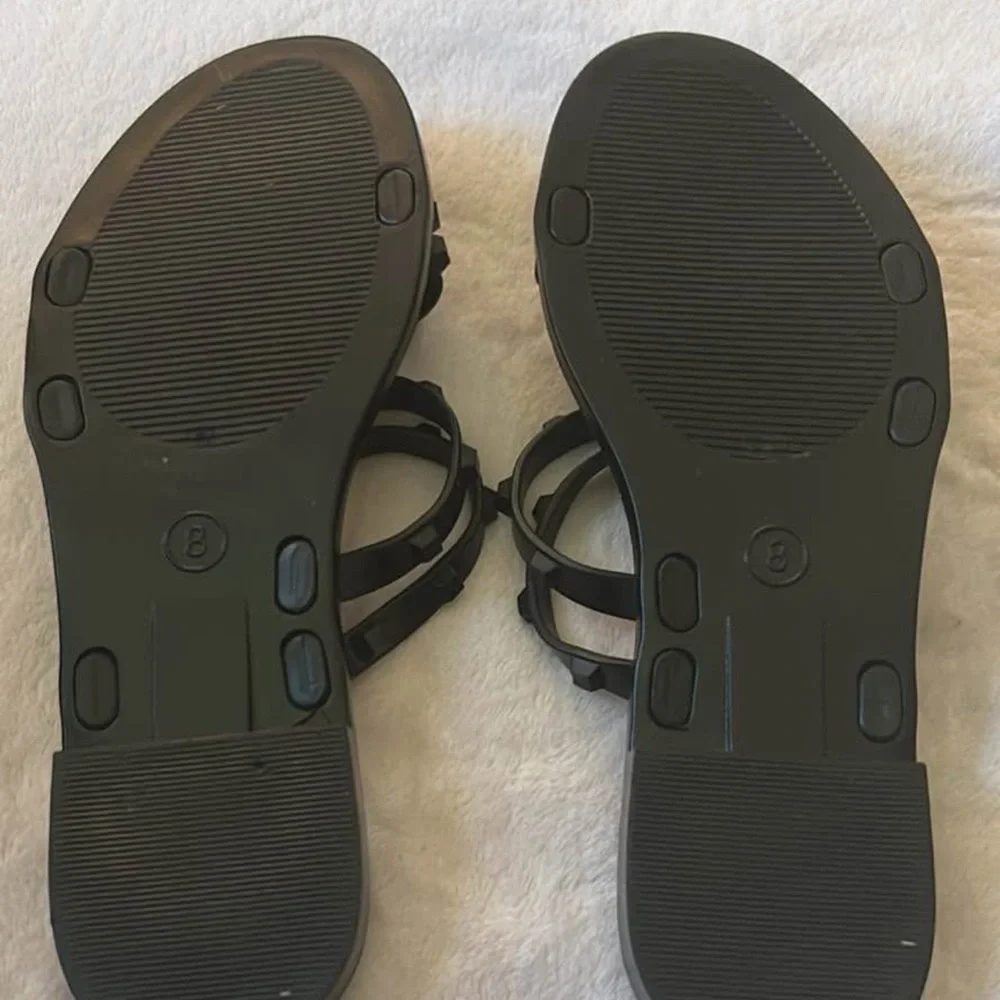Shade & Shore Black Strappy Sandals - Picture 3 of 3